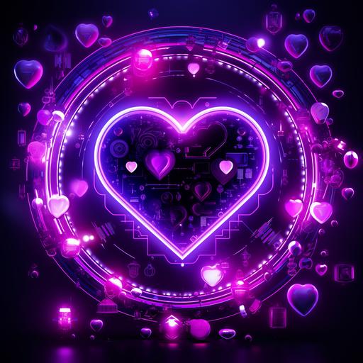 love neon purple background