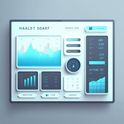minimalistic real estate dashboard with logos and filter panel set on the left side with color of skyblue and blue