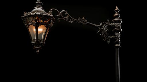 street lamp, model, on a black background, full size --ar 16:9
