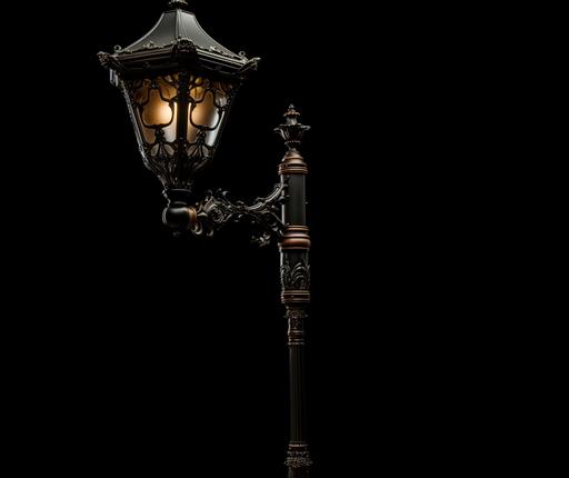 street lamp, model, on a black background, full size