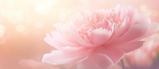 macro image of soft pink peony flower with bokeh, 4k, --ar 16:7