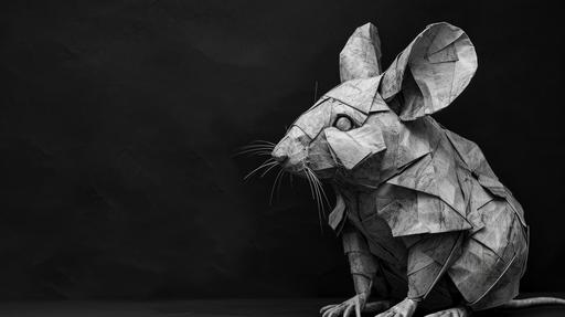 majestic mouse Queen of darkness, marble sculpture, elegant, full body, monochrome photography, one spot lighting, dark grey geodesic background, depth of Field, intricate details, shot on Hasselbald 907X, --c 20 --ar 16:9 --s 300 --v 6.0