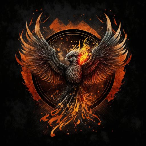 martial arts logo phoenix rising from the ashes