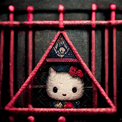 masonic hello kitty in a cage
