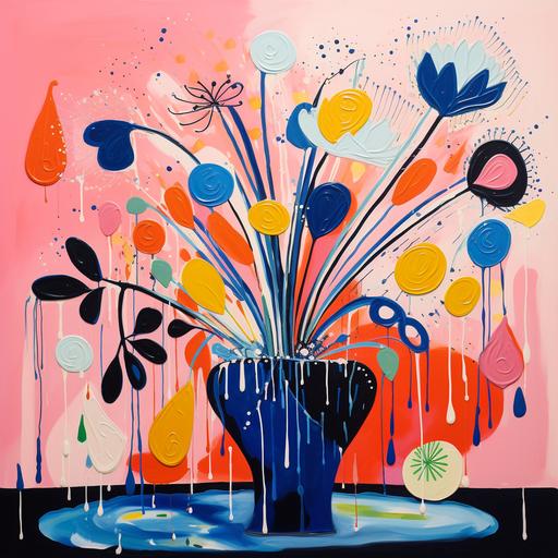 matisse surrealisme vase flowers and drops