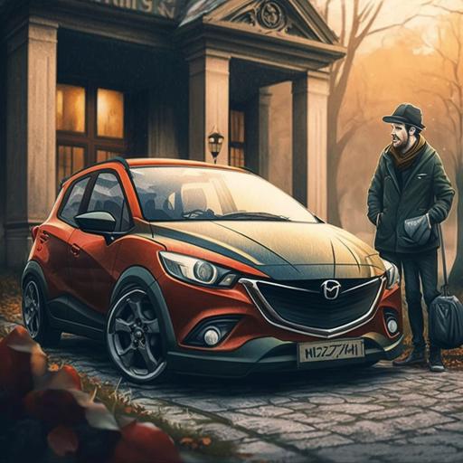 mazda demio with men Bogdan