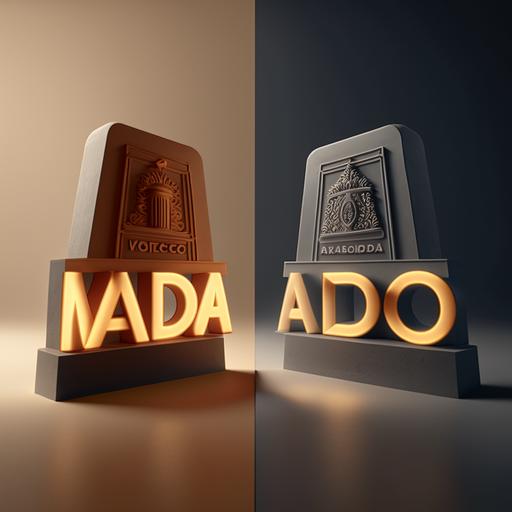 mercadona vs aldi logo spotlights 3d high definition