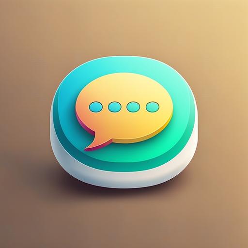 messaging service app icon flat art, icon app, icon logo, beautifully colored, studio lighting, clean icon illustration, digital illustration, sophisticated, detailed, perfect composition, professional, trending on artstation, --q 4 --v 4