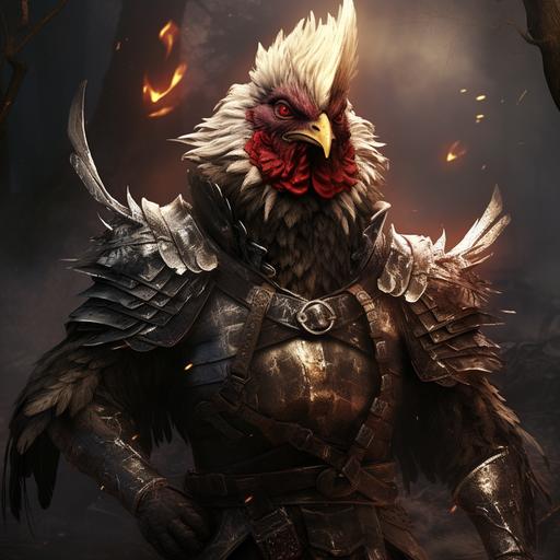 metaphorical chicken character, dark souls style