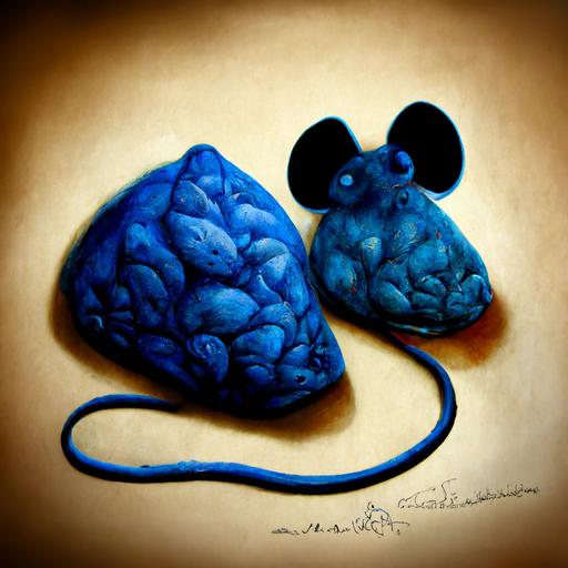 mice and brains blue abstract