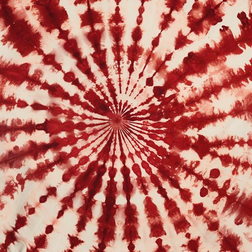 off white and deep red tie dye pattern