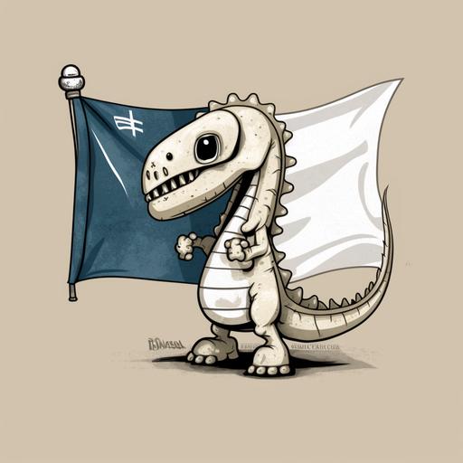 mini dinosaurio, flag,del Real madrid, playera