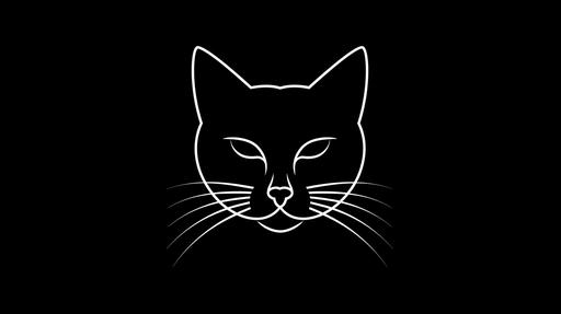 minimalist single line sketch of a cat vampire logo, on a black background --style raw --chaos 2 --ar 16:9 --stylize 200 --v 6.0