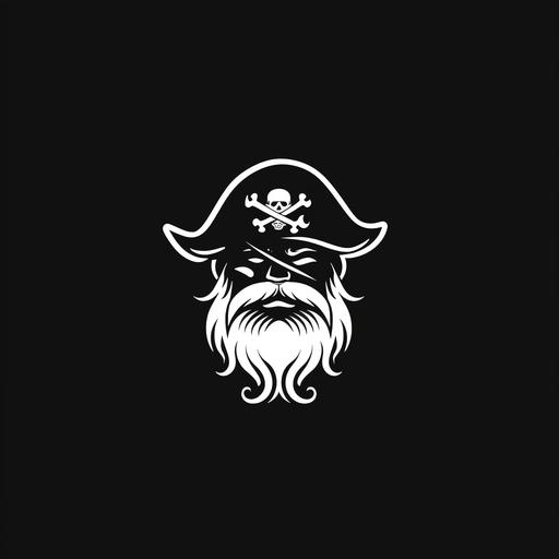 minimalist space pirate logo --c 15 --v 6.0 --style raw