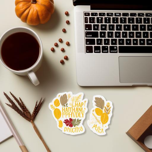 minimalist stickers Thankful Quotes: Design stickers with gratitude-themed quotes, such as 