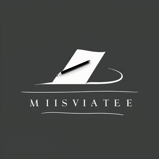 minimalist writer logo