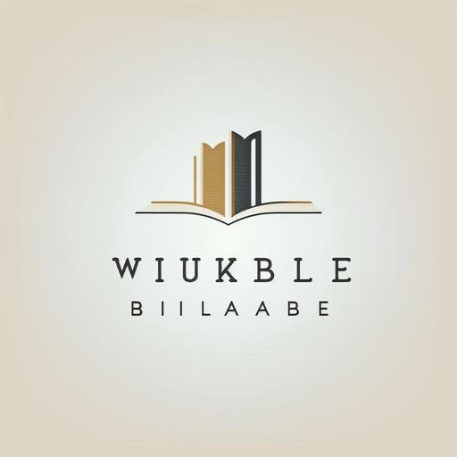 minimaliste logo for a website of ebook has the name of 