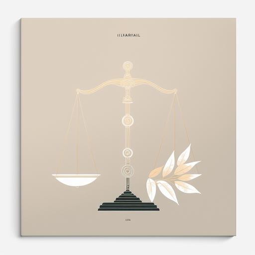 minimalistic Libra, japandi, artwork