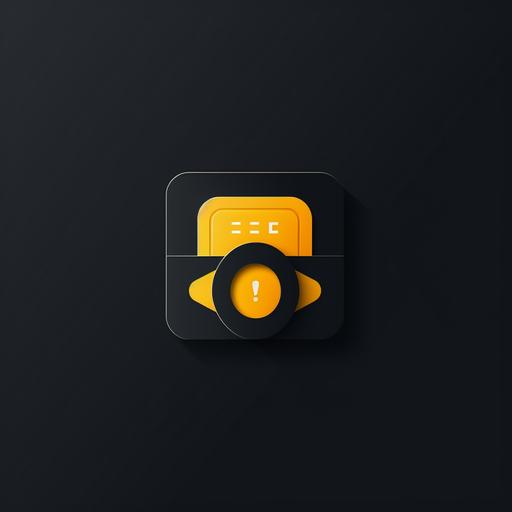 minimalistic icon for cinema booking tickets app. Dark and yellow colors