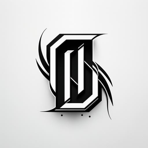minimalistic logo, cs letters, black and white