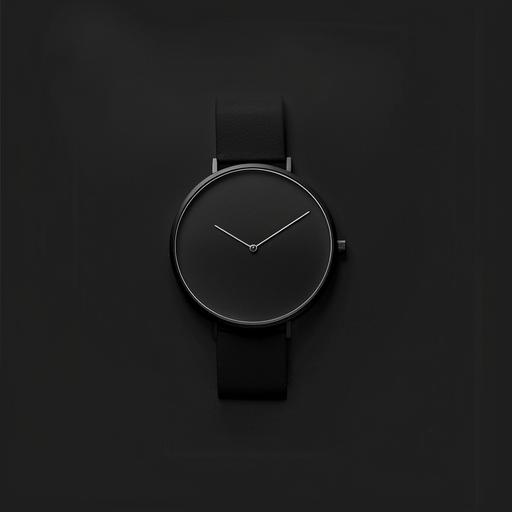 minimalistic watch shop logo black theme
