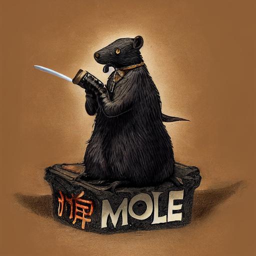 mole as a ninja, holding metal shuricane --test --creative --upbeta