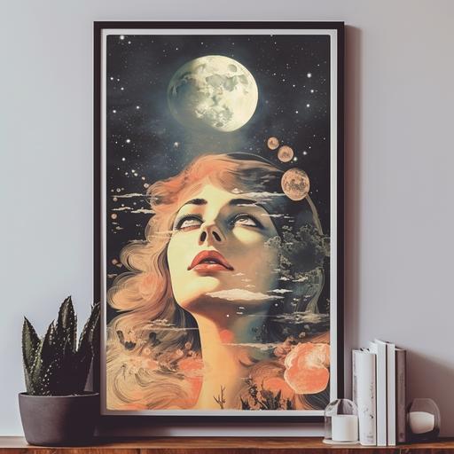 moon art poster