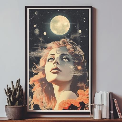 moon art poster