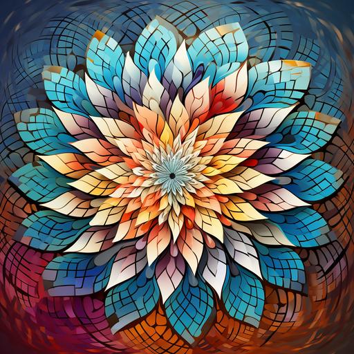 mosaic fractal flower