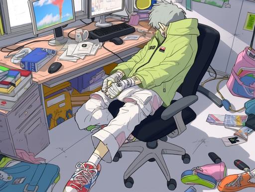 my daily life at home, a man is near a sofa, Clip art, business,hyperdetailed, wimmelbilder, abstract, my tv is on and im comfy, check it out!, 90s graphic style, bold black and rgb, cartoon --niji --style 2VgbGayqaqALI0piGmRWKGyabjuDusEgx4p04NPlyh-ijOcB7mGp2u224aqCVYw97Lz --chaos 100 --ar 4:3