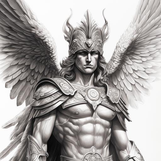 realistic drawing of the god hermes, full body, helmet with wings on the head, very good quality image, 4k