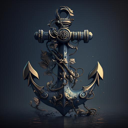 navy anchor, cinematic, 4k high quality