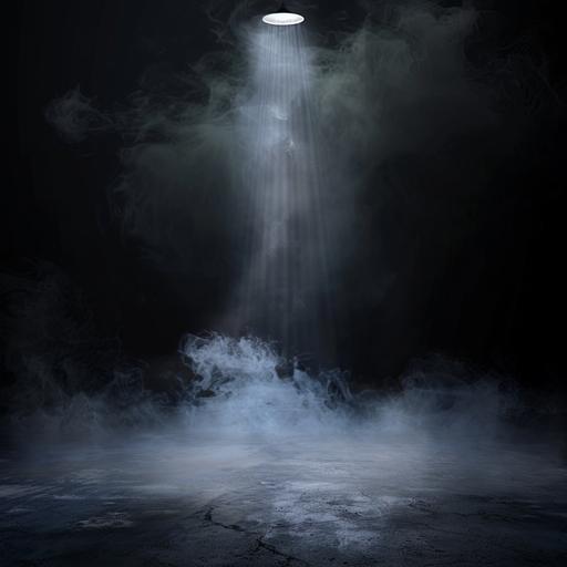 navy floor, black background, spotlight shining down as if it's a player introduction at a sporting event, grey smoke, photorealistic