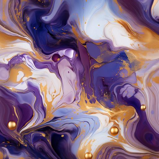 ndigo and gold colors, oil painting, Suminagashi marbling background wallpaper, cool palette, swirling, lavender marbling, curling, the color of amethyst, --s 500