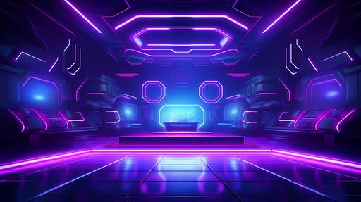 neon gaming room twitch banner background --ar 16:9