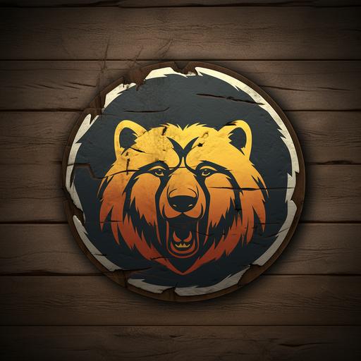 new csgo case logo of bear focal point of image on right side, background of counter strike 2 ancient