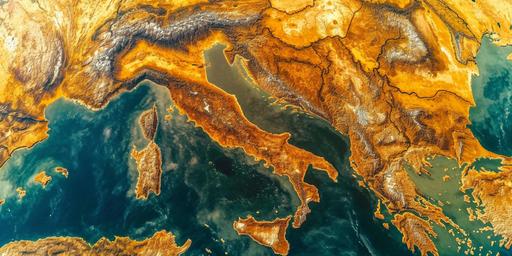 amazing 3D topography map of Mediterranean sea made from boba tea --ar 2:1 --v 6.0 --c 33 --w 33 --style raw --s 250