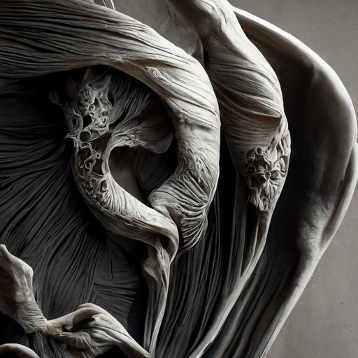 nothing is as nothings does, immovement of dancers, a startled stop :: beautiful, iconic, intense detail, epic, penwork, intricate ink, 3d sculpture, zbrush, deviantart, 8k --ar 1:1