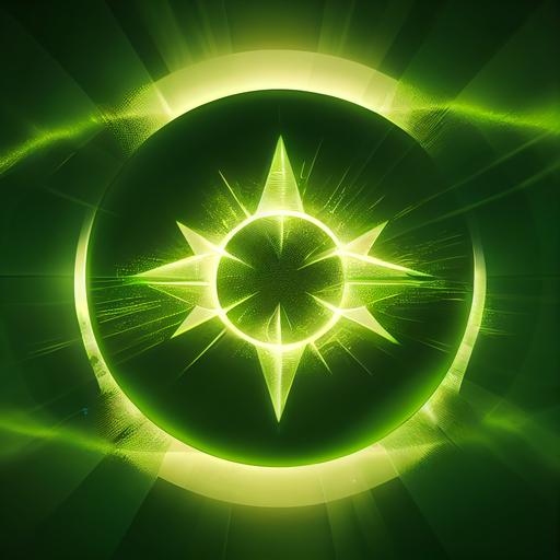 nuclear,toxic logo, 8k, shiny, green rays, islamic style --test --creative --upbeta