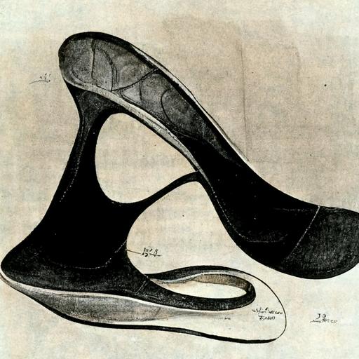 ::  :: drawing of women's shoes