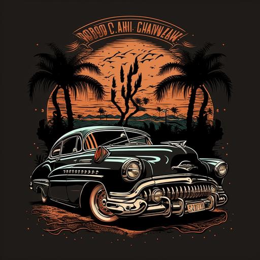 old classic car t shirt design