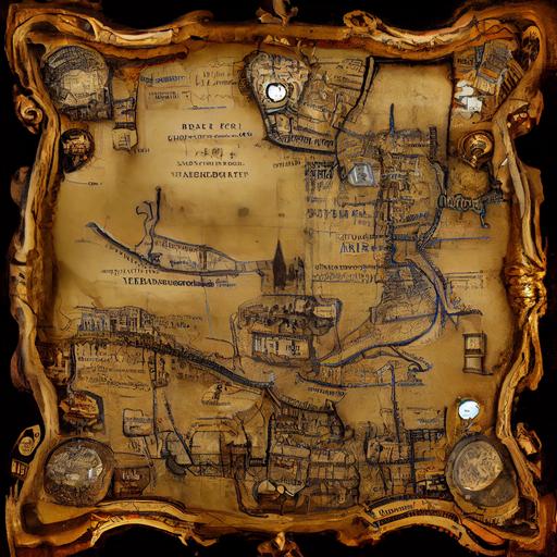 old pirate treasure map of Edinburgh  --upbeta