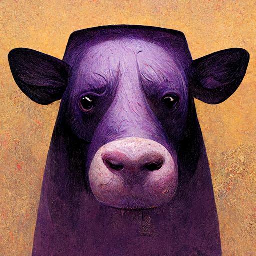 old purple cow in French