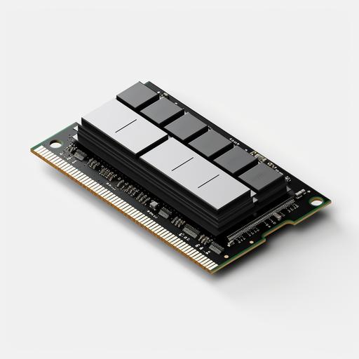 on a white background create a simple black and white animation of computer RAM
