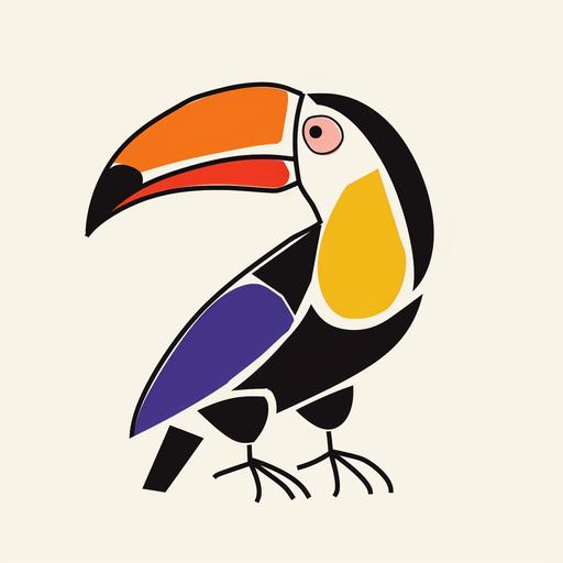 one line logo, toucan --v 6.0