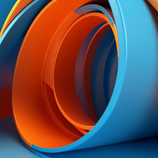 orange, blue, 3d wallpaper --repeat 3 --q 2 --v 5