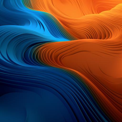 orange, blue, 3d wallpaper --repeat 3 --q 2 --v 5