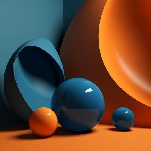 orange, blue, 3d wallpaper --repeat 3 --q 2 --v 5