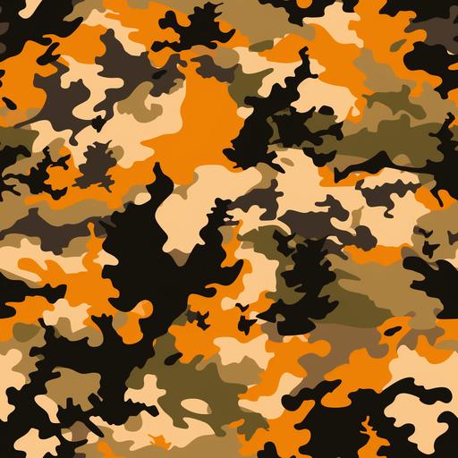 orange woodland camouflage, pattern --tile