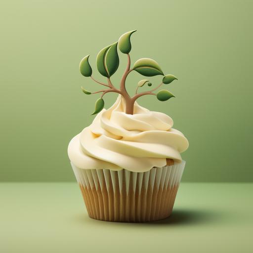 organic logo cupcake